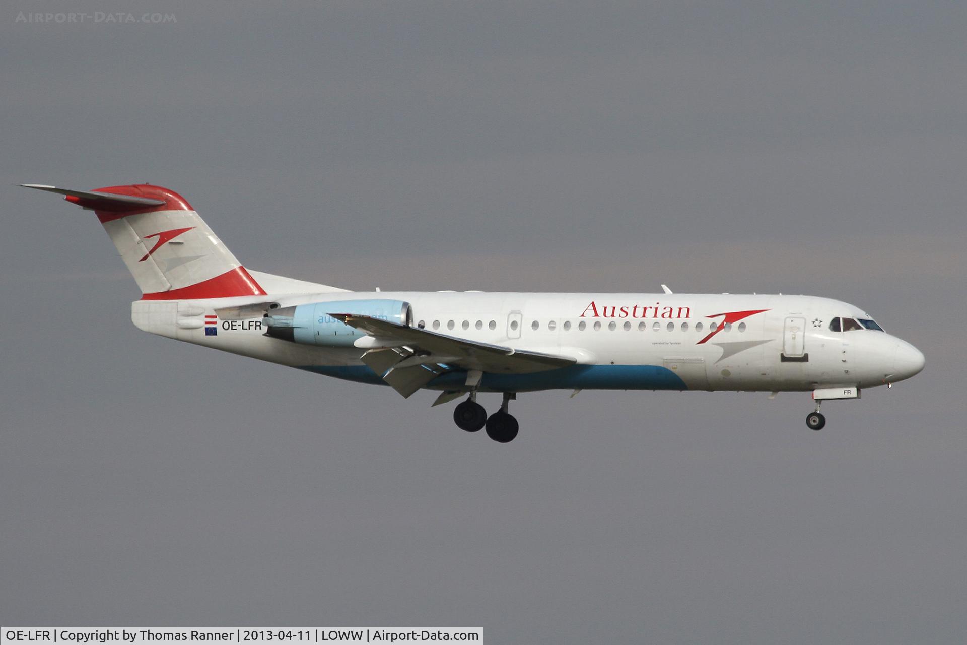 OE-LFR, 1996 Fokker 70 (F-28-0070) C/N 11572, Austrian Fokker 70