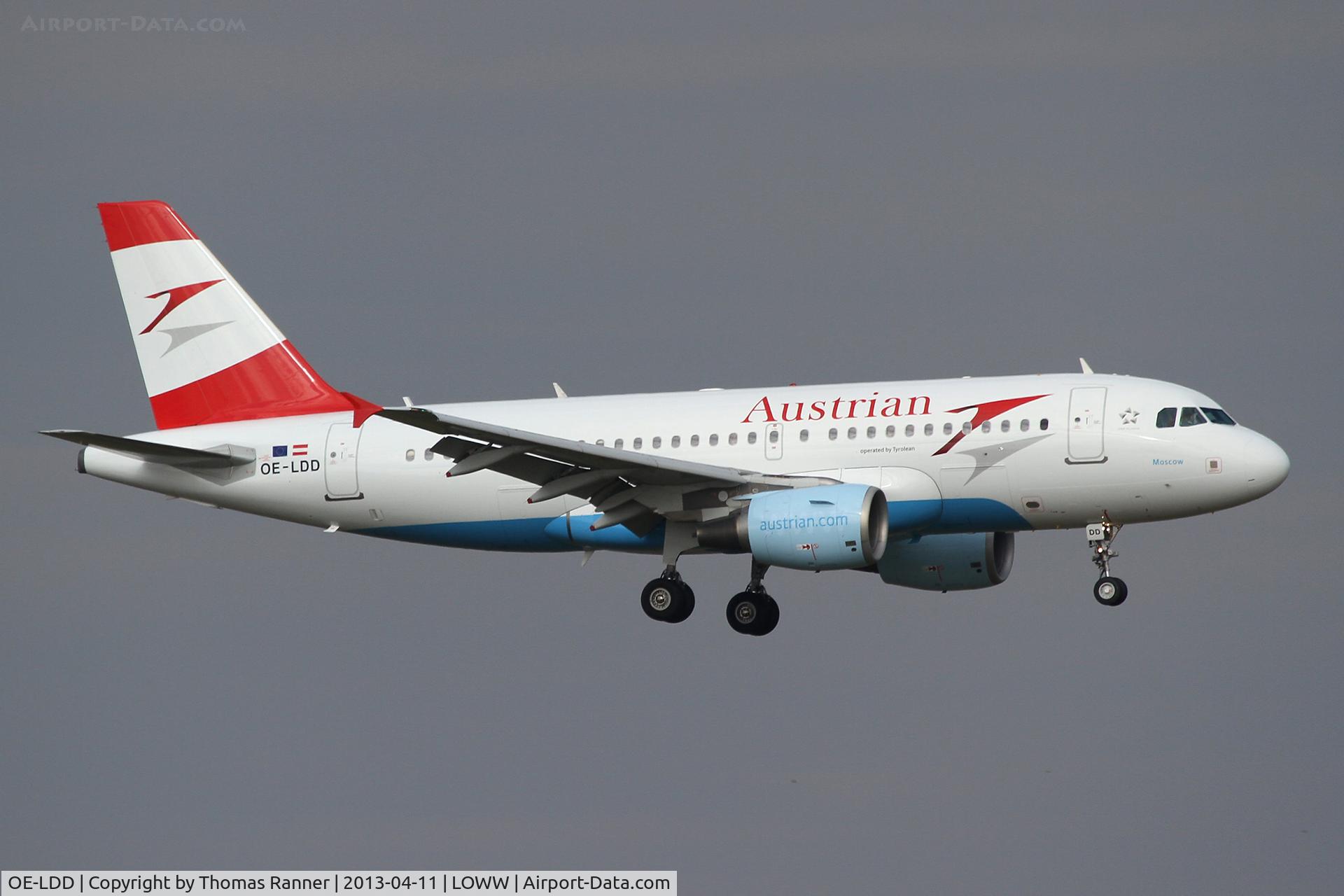 OE-LDD, 2005 Airbus A319-112 C/N 2416, Austrian Airbus A319