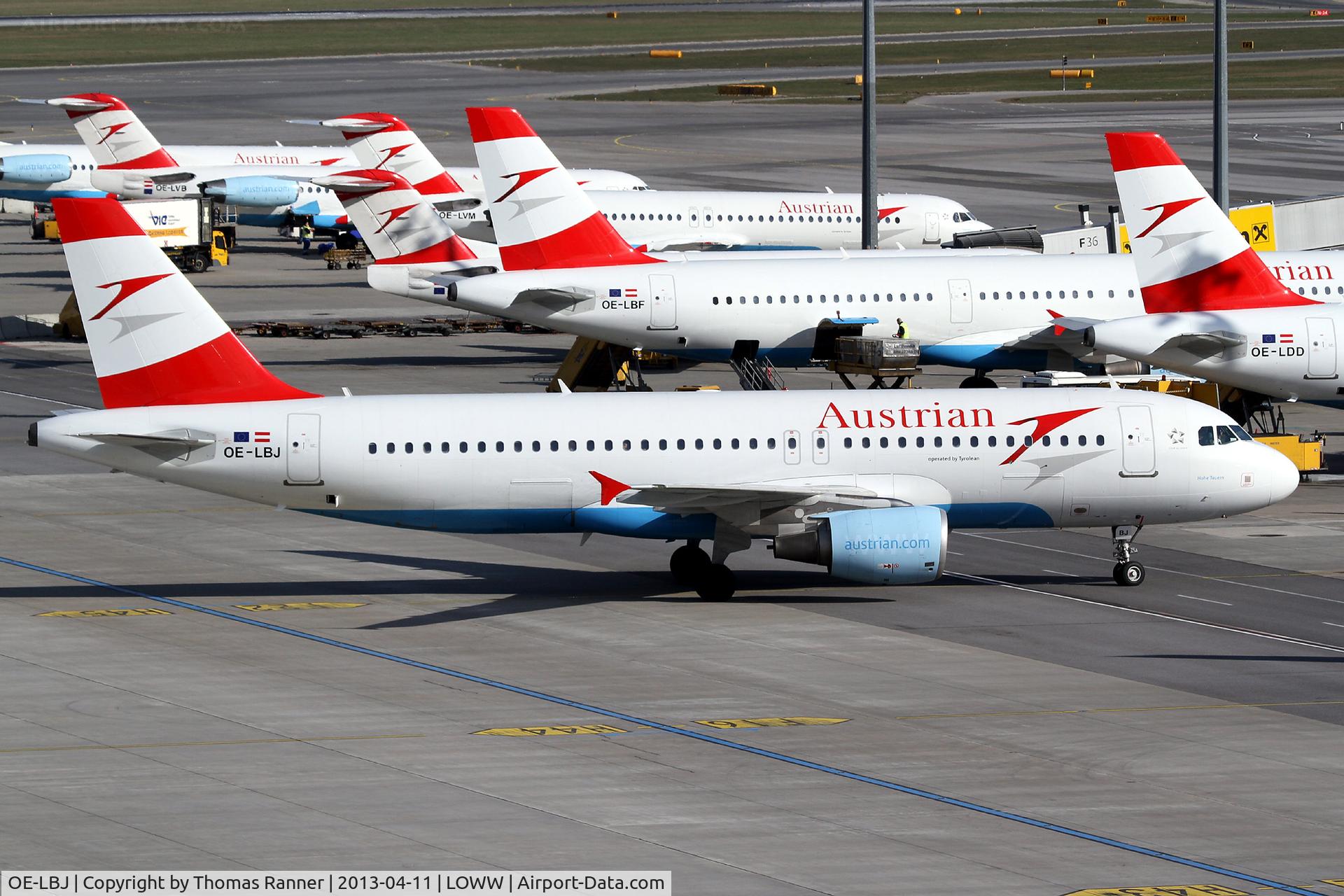 OE-LBJ, 2001 Airbus A320-214 C/N 1553, Austrian Airbus A320