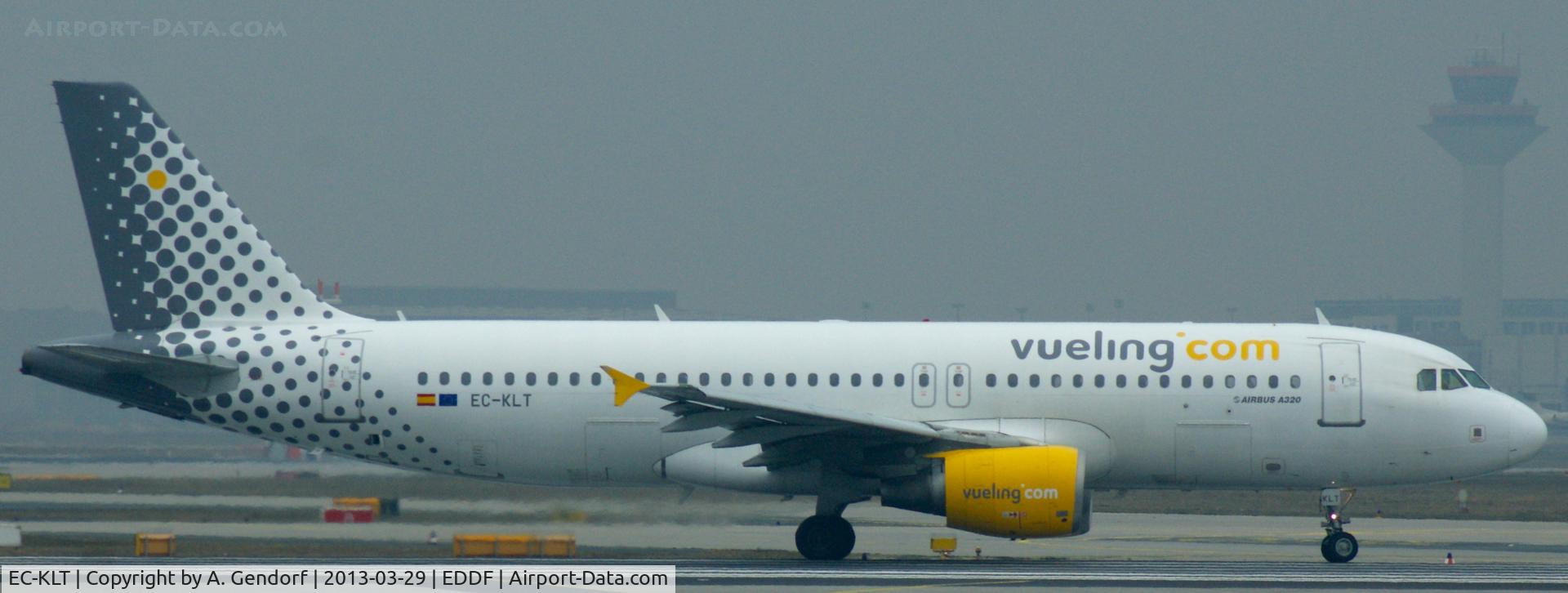EC-KLT, 2007 Airbus A320-216 C/N 3376, Vueling, seen here on RWY 18 at Frankfurt Int´l (EDDF)