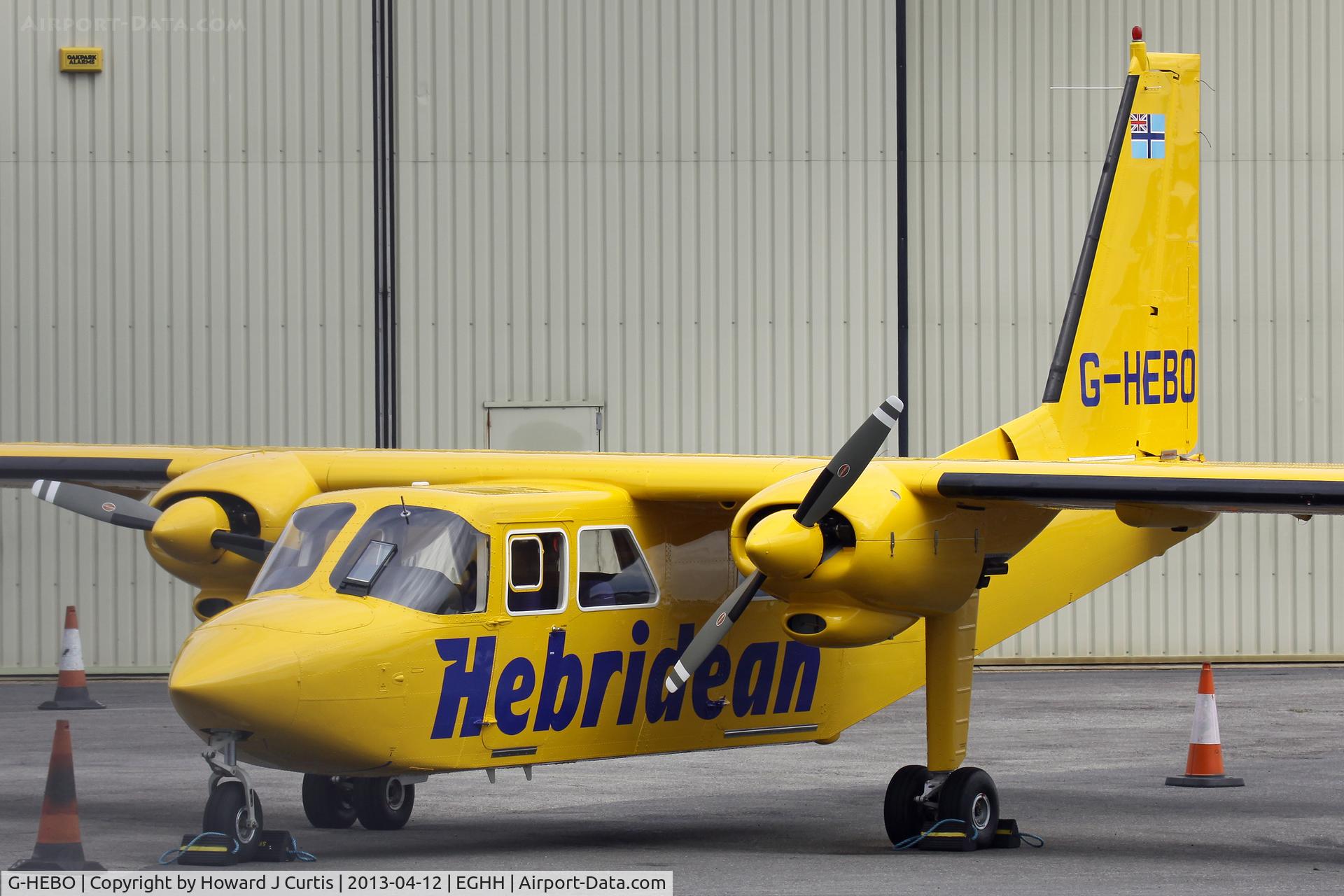 G-HEBO, 1993 Pilatus Britten-Norman BN-2B-20 Islander C/N 2268, Repainted in full Hebridean Air Services colours.