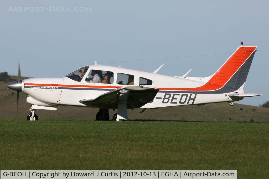 G-BEOH, 1977 Piper PA-28R-201T Cherokee Arrow III C/N 28R-7703038, Privately owned.
