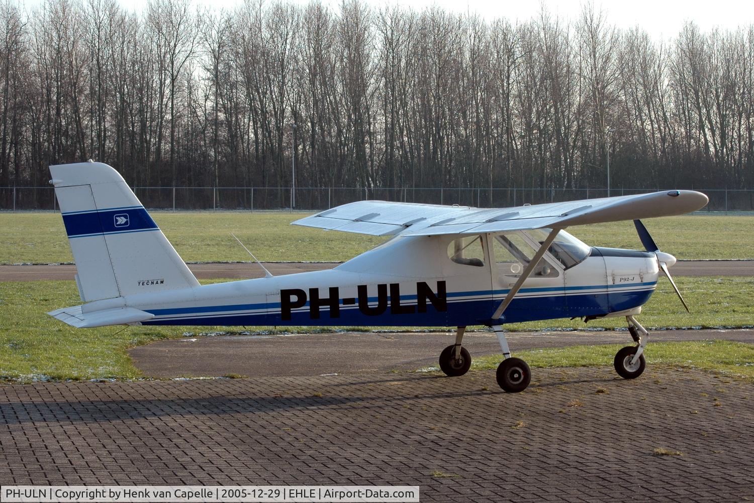 PH-ULN, Tecnam P-92J Echo C/N 006, Tecnam P92J parked at Lelystad airfield, the Netherlands.