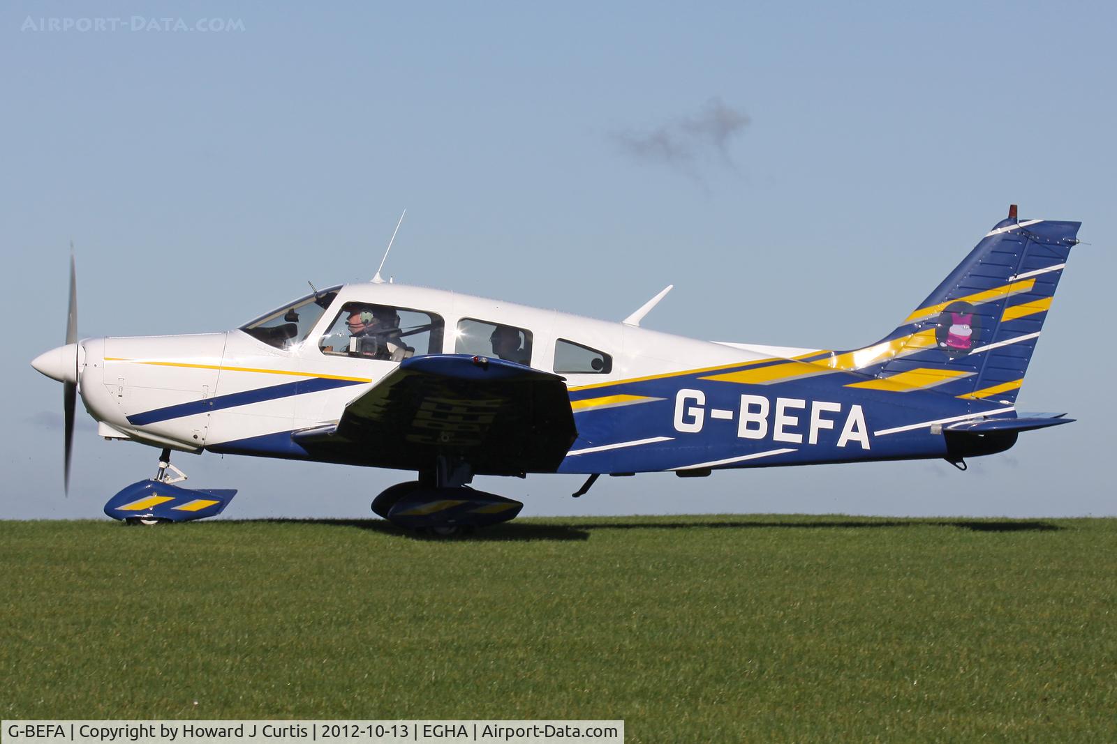 G-BEFA, 1976 Piper PA-28-151 Cherokee Warrior C/N 28-7615416, Privately owned.