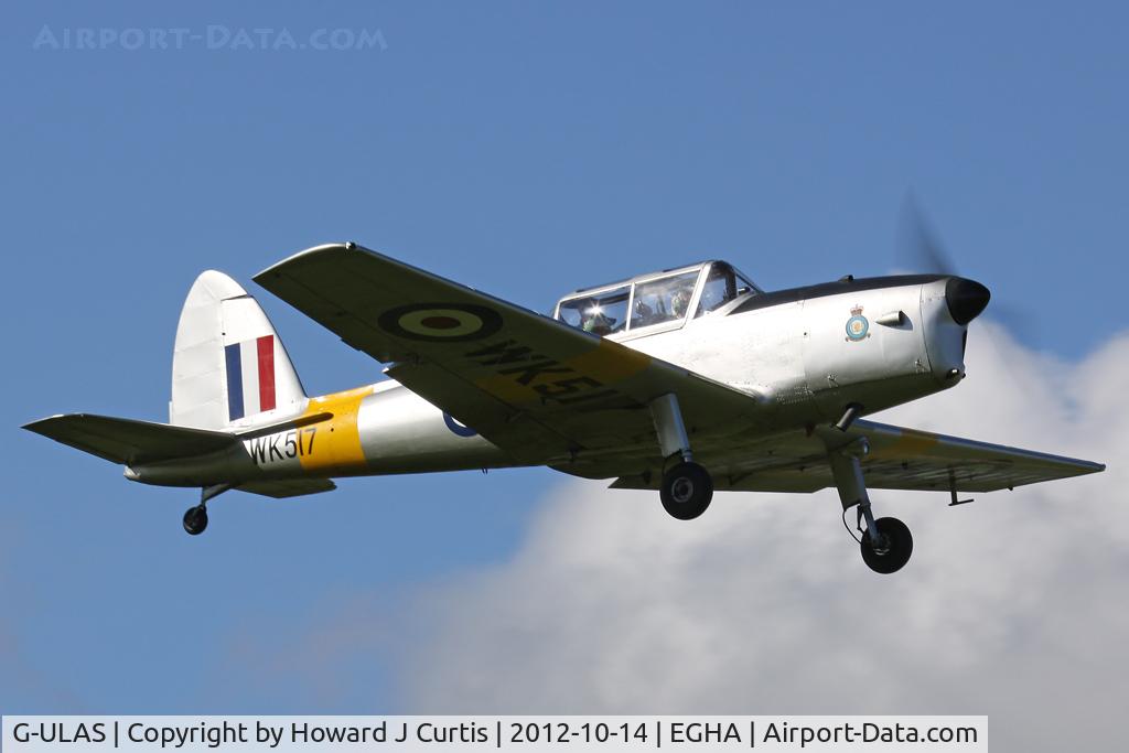G-ULAS, 1952 De Havilland DHC-1 Chipmunk T.10 C/N C1/0554, Privately owned. Painted as WK517.