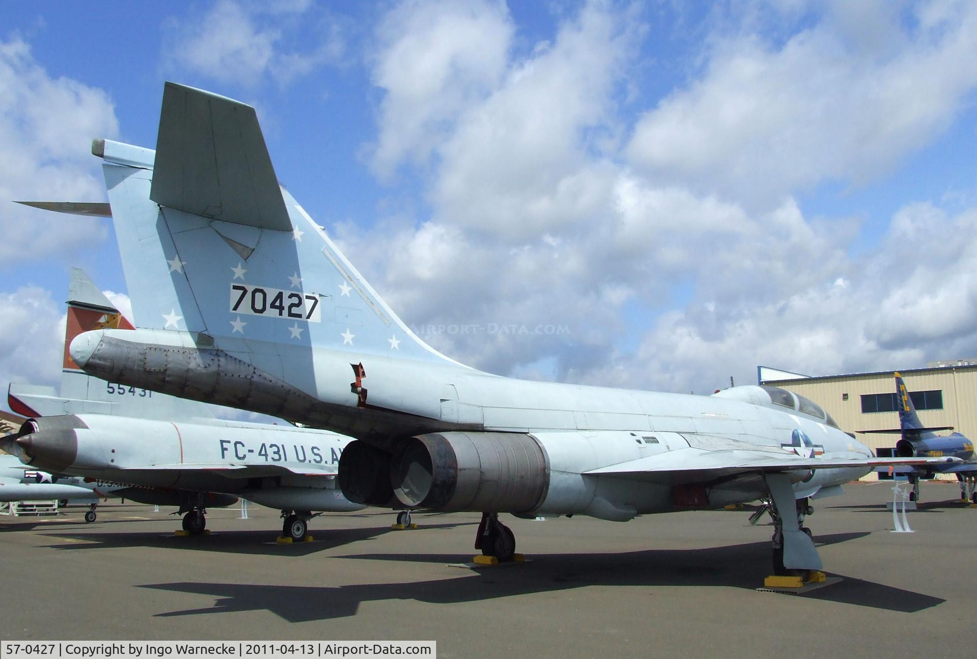 57-0427, 1957 McDonnell F-101B Voodoo C/N 605, McDonnell F-101B Voodoo at the Aerospace Museum of California, Sacramento CA