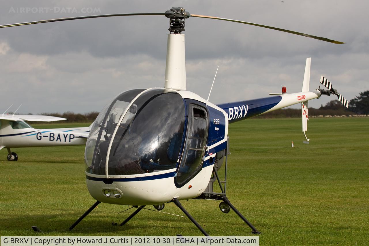 G-BRXV, 1989 Robinson R22 Beta C/N 1246, Privately owned.
