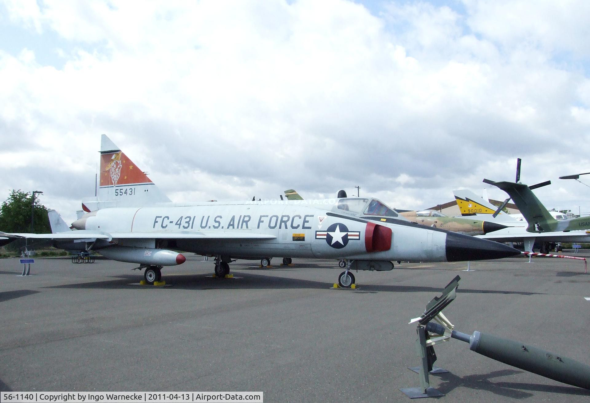 56-1140, 1956 Convair F-102A Delta Dagger C/N Not found 56-1140, Convair F-102A Delta Dagger (displayed as 55-5431) at the Aerospace Museum of California, Sacramento CA