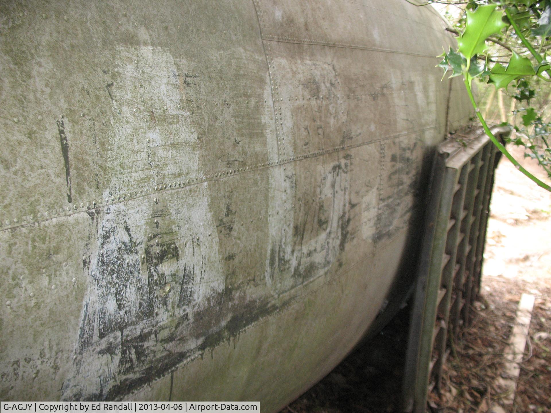 G-AGJY, 1944 Douglas C-47 Dakota 3 C/N 12019, Rear fuselage section, slowly rotting at Tinkers' Park near Uckfield.