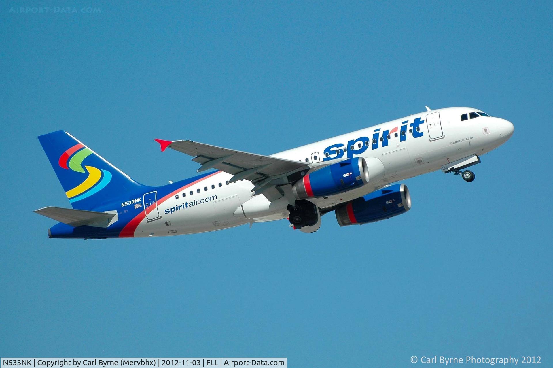 N533NK, 2008 Airbus A319-132 C/N 3393, Taken from the Hibiscus car park viewing area.