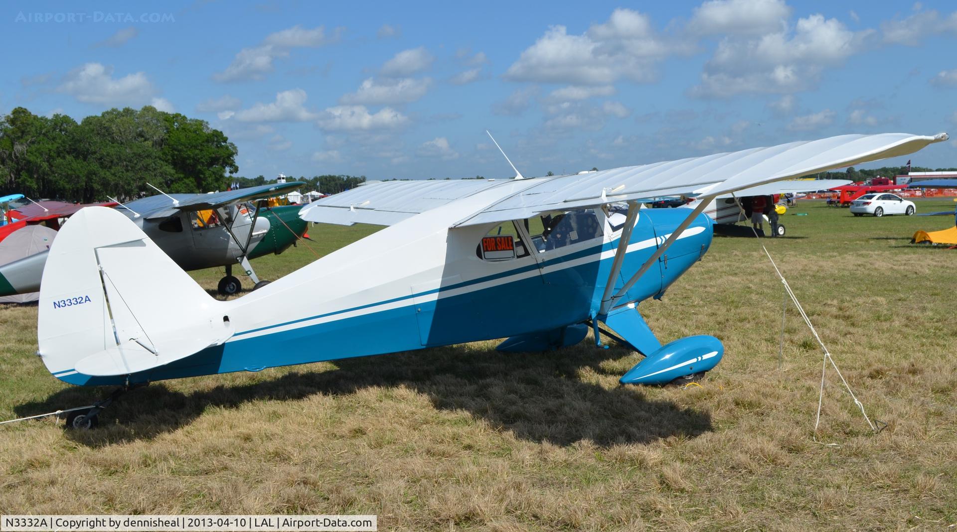 N3332A, 1953 Piper PA-22-135 Tri-Pacer C/N 22-1606, 1953 PIPER PA-22-135