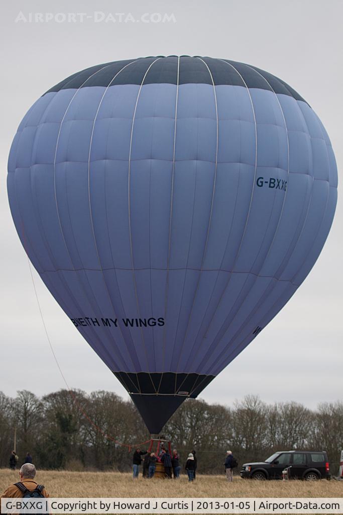 G-BXXG, 1998 Cameron Balloons N-105 C/N 3662, At the 2013 Icicle Balloon Meet, Savernake Forest, Wilts.