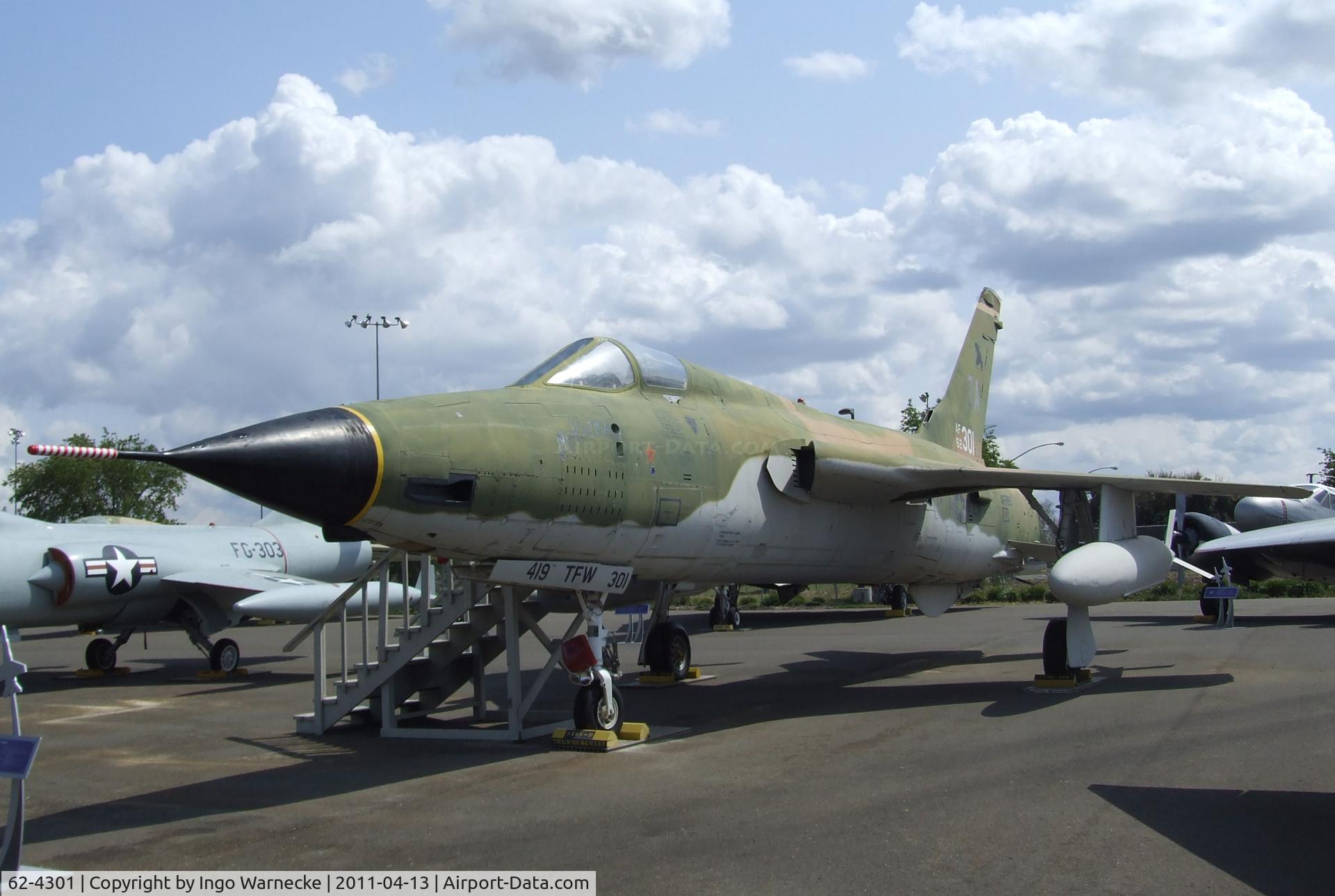 62-4301, 1962 Republic F-105D Thunderchief C/N D500, Republic F-105D Thunderchief at the Aerospace Museum of California, Sacramento CA