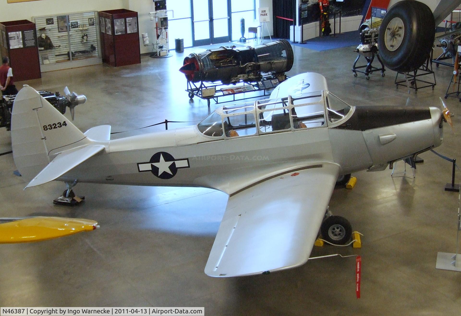 N46387, 1943 Fairchild M-62A C/N T43-5281, Fairchild M-62A / PT-19B Cornell at the Aerospace Museum of California, Sacramento CA