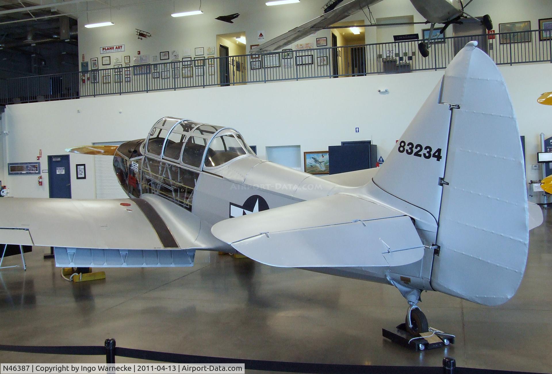 N46387, 1943 Fairchild M-62A C/N T43-5281, Fairchild M-62A / PT-19B Cornell at the Aerospace Museum of California, Sacramento CA