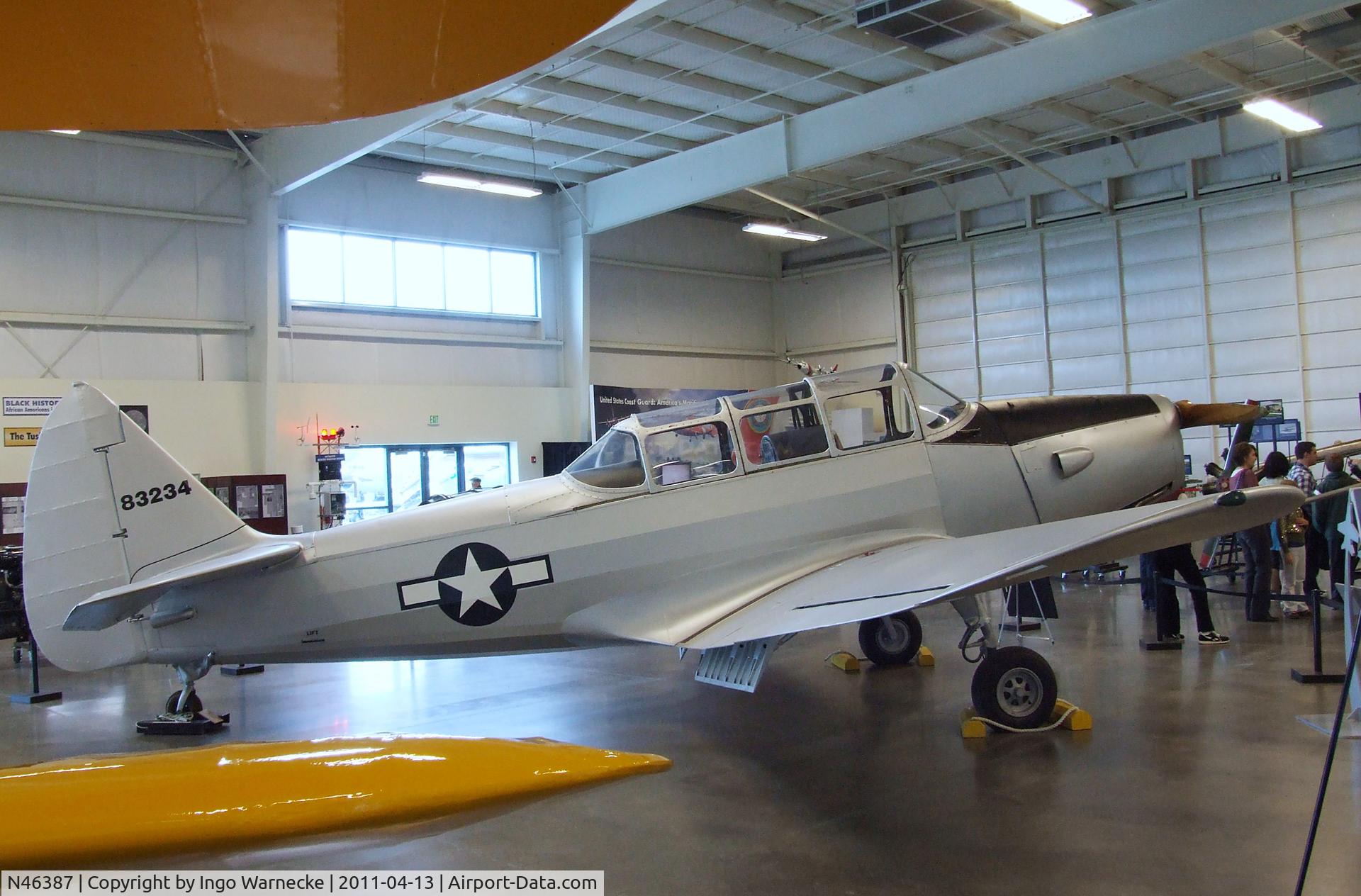 N46387, 1943 Fairchild M-62A C/N T43-5281, Fairchild M-62A / PT-19B Cornell at the Aerospace Museum of California, Sacramento CA
