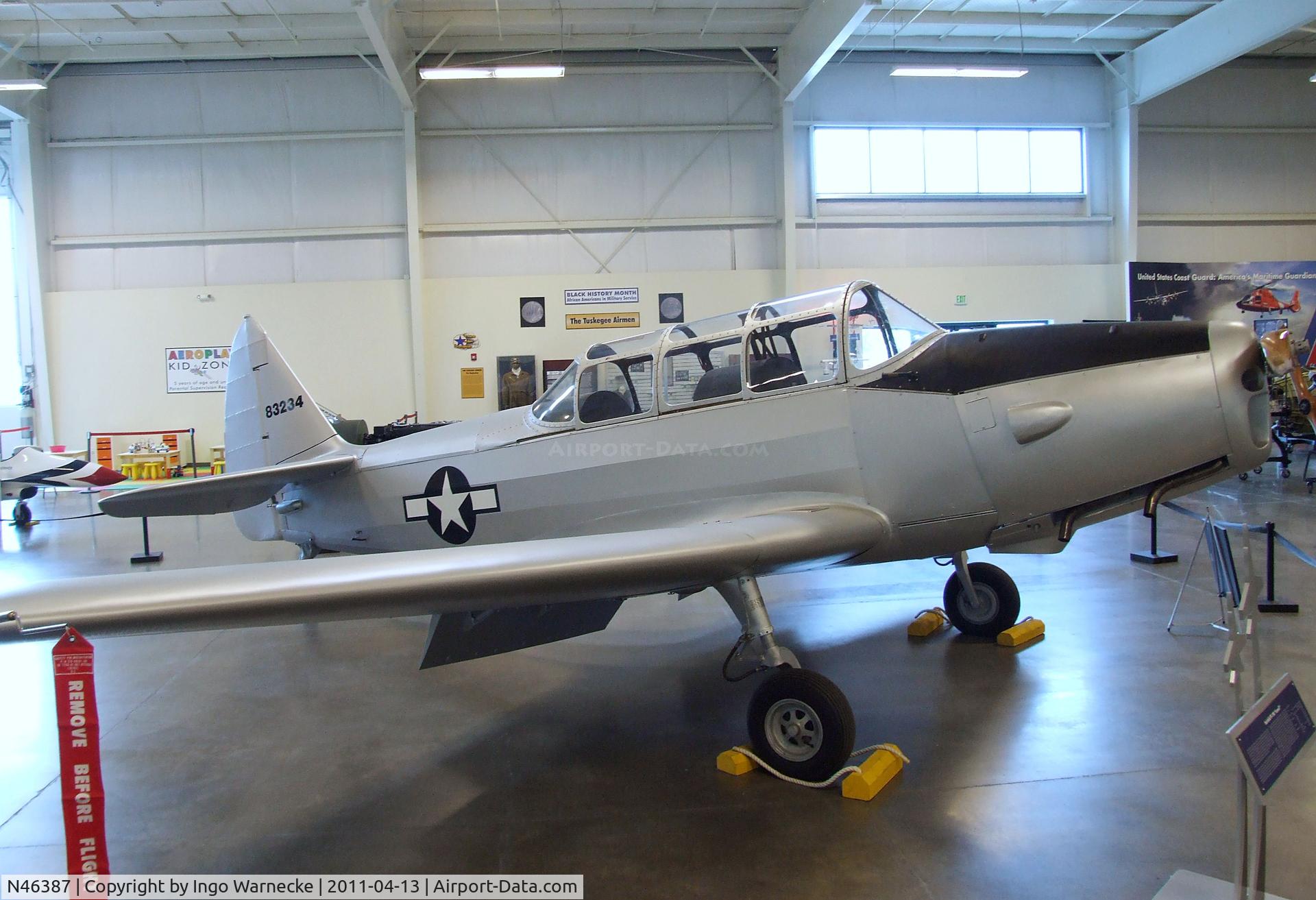 N46387, 1943 Fairchild M-62A C/N T43-5281, Fairchild M-62A / PT-19B Cornell at the Aerospace Museum of California, Sacramento CA