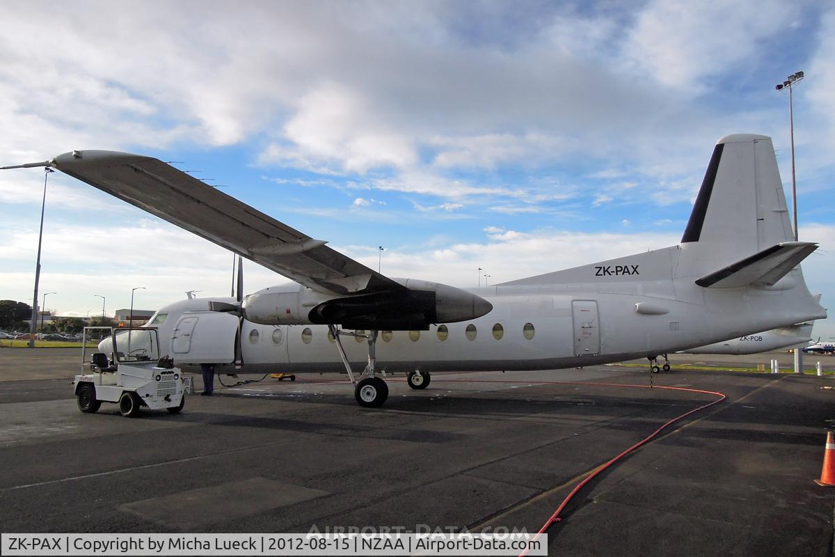 ZK-PAX, 1980 Fokker F-27-500 Friendship C/N 10596, At Auckland