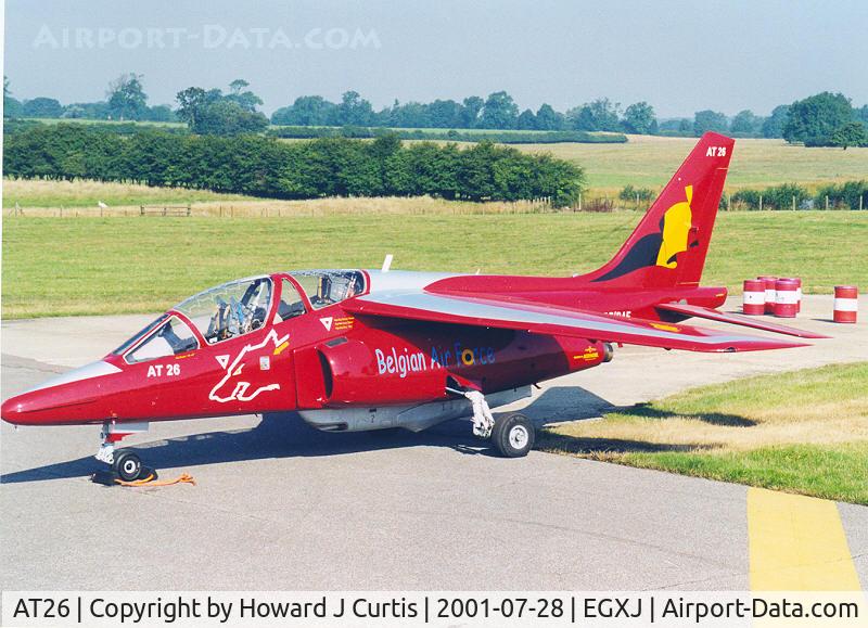 AT26, Dassault-Dornier Alpha Jet 1B C/N B26/1117, Belgian Air Force. At IAT.