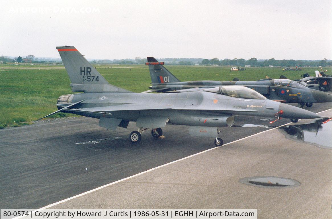 80-0574, 1982 General Dynamics F-16A Fighting Falcon C/N 61-295, 313 TFS/50 FTW, Hahn.