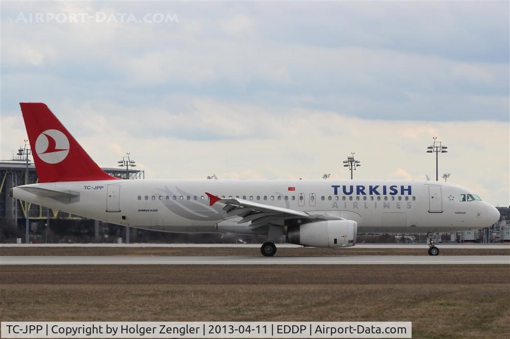 TC-JPP, 2008 Airbus A320-232 C/N 3603, Arrival from IST in front of LEJ main building...
