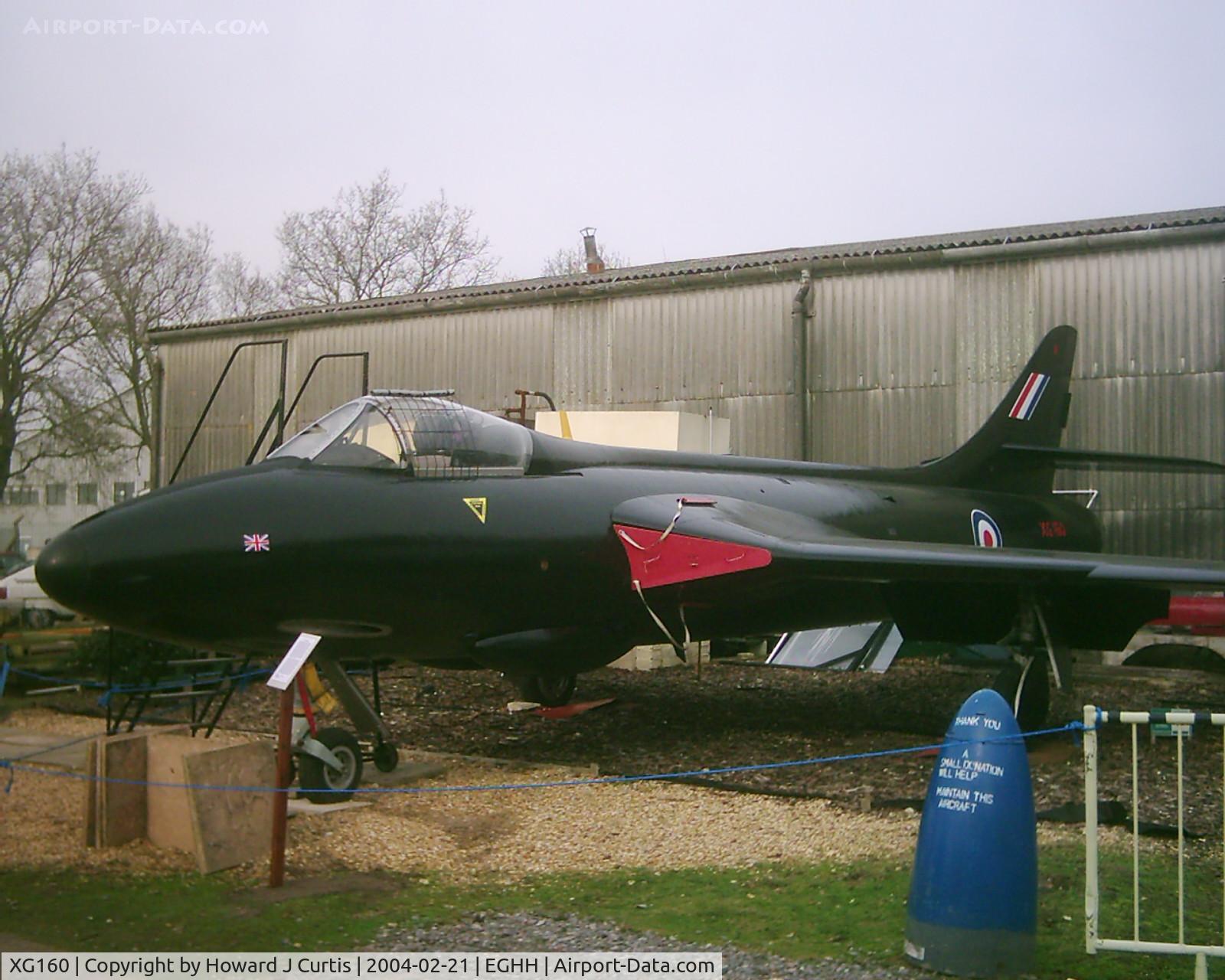 XG160, 1956 Hawker Hunter F.6A C/N S4/U/3393, Bournemouth Aviation Museum (old site).