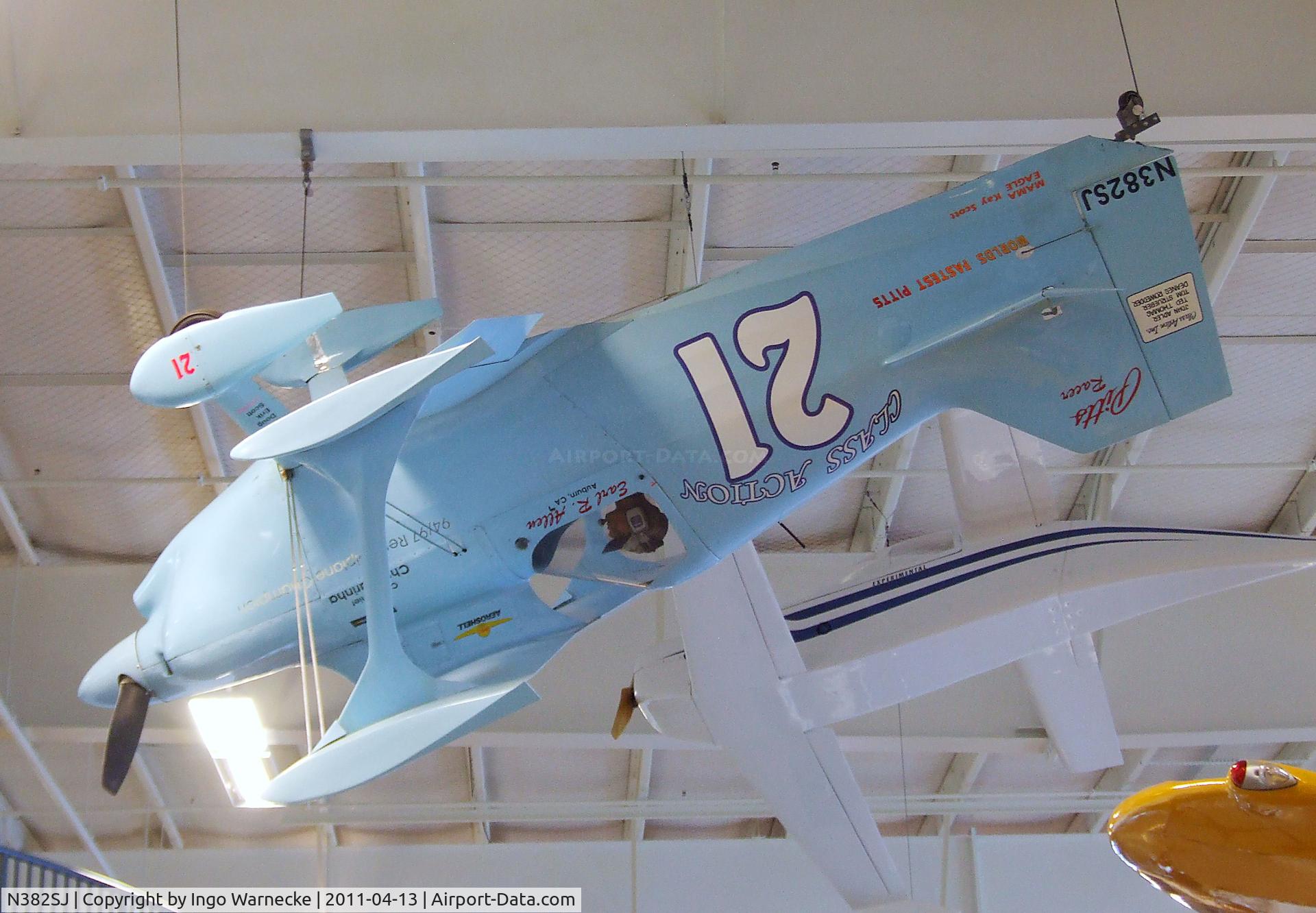 N382SJ, 1967 Pitts Special C/N DMR-1, Merriam Pitts Special at the Aerospace Museum of California, Sacramento CA