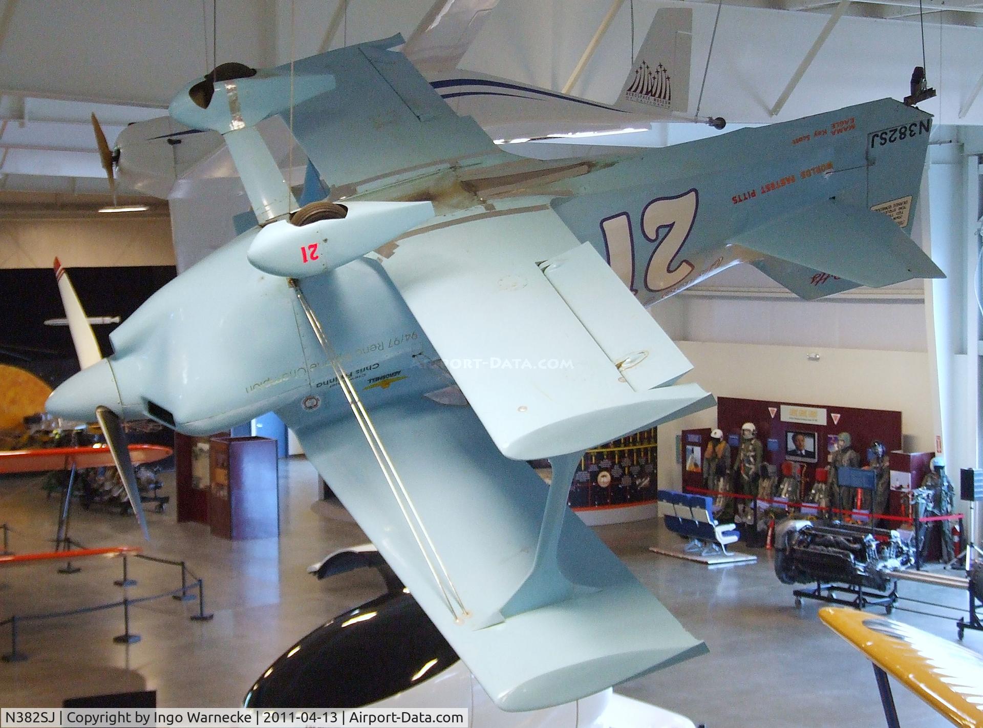 N382SJ, 1967 Pitts Special C/N DMR-1, Merriam Pitts Special at the Aerospace Museum of California, Sacramento CA