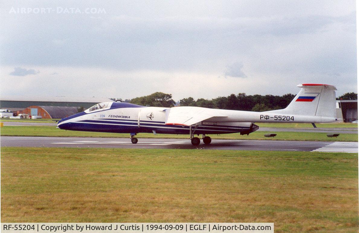 RF-55204, Myasishchev M-55 Geophysica C/N 80909, At the Farnborough Air Show.
