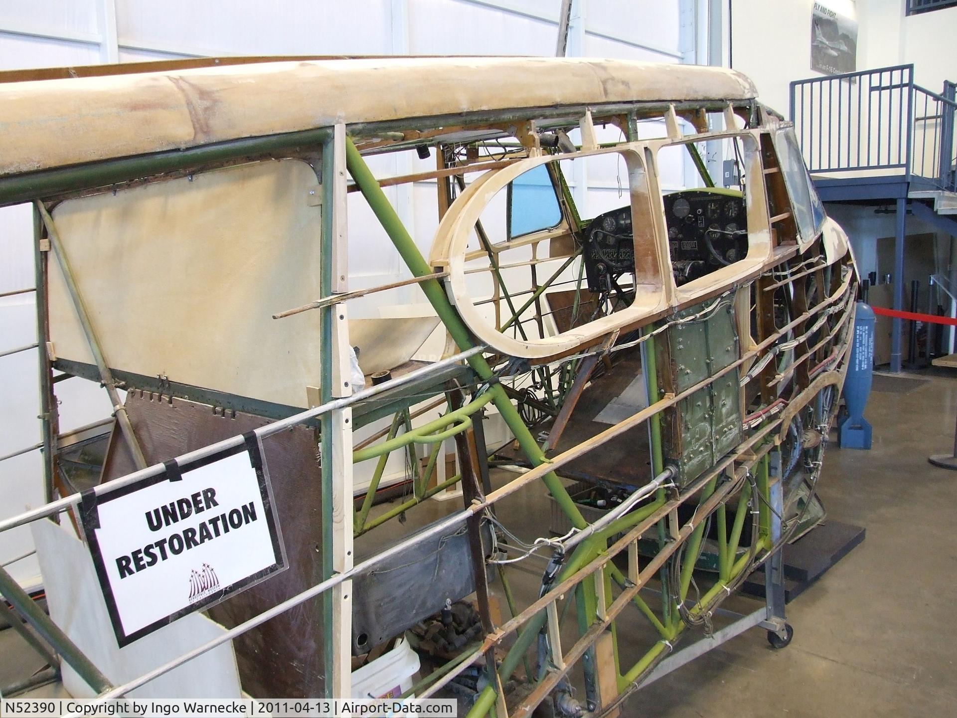 N52390, 1943 Cessna UC-78 (T-50) Bobcat Bobcat C/N 4834, Cessna T-50 Bobcat, fuselage being restored at the Aerospace Museum of California, Sacramento CA