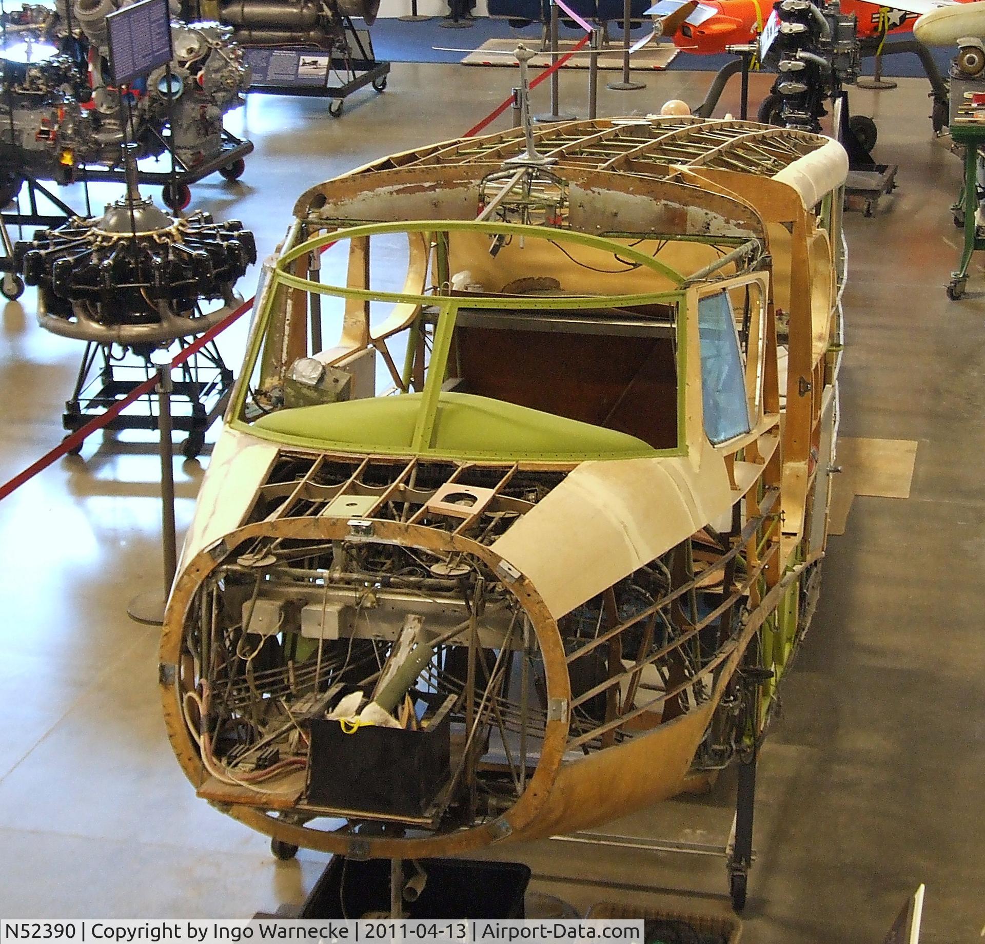 N52390, 1943 Cessna UC-78 (T-50) Bobcat Bobcat C/N 4834, Cessna T-50 Bobcat, fuselage being restored at the Aerospace Museum of California, Sacramento CA