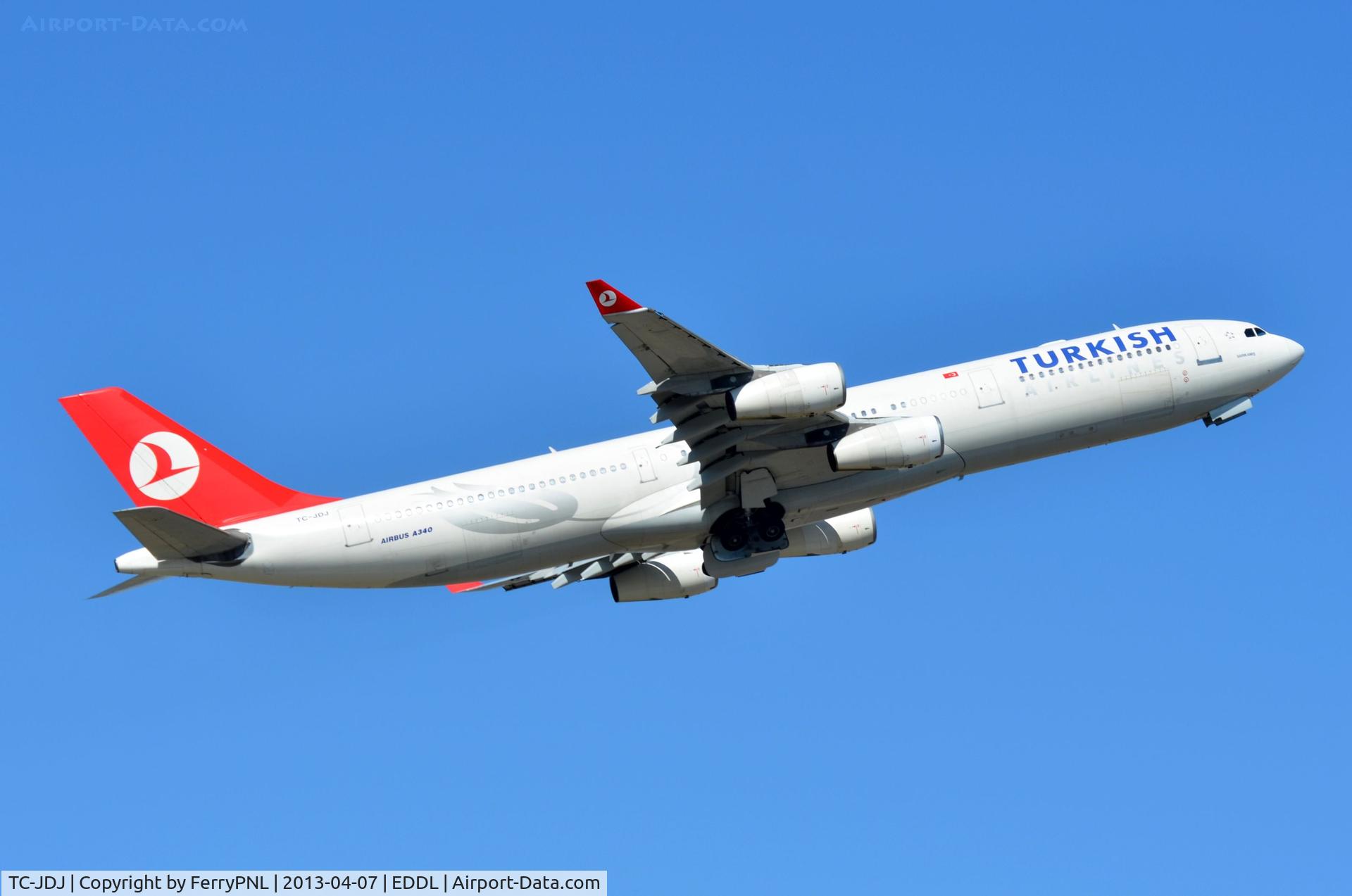 TC-JDJ, 1993 Airbus A340-311 C/N 023, Turkish A343 take-off