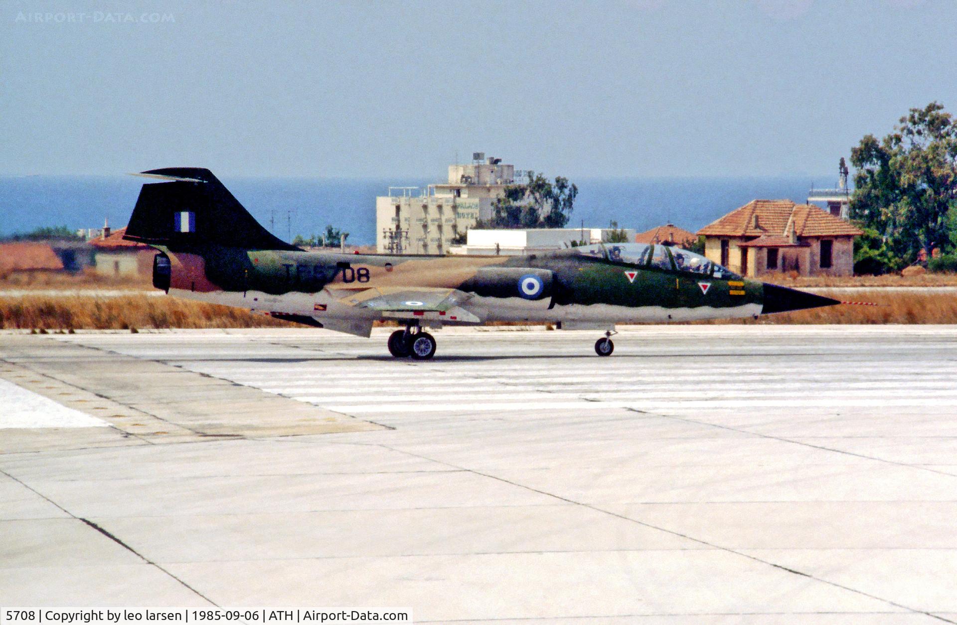 5708, 1961 Lockheed TF-104G Starfighter C/N 583D-5708, ATHENS 6.9.85