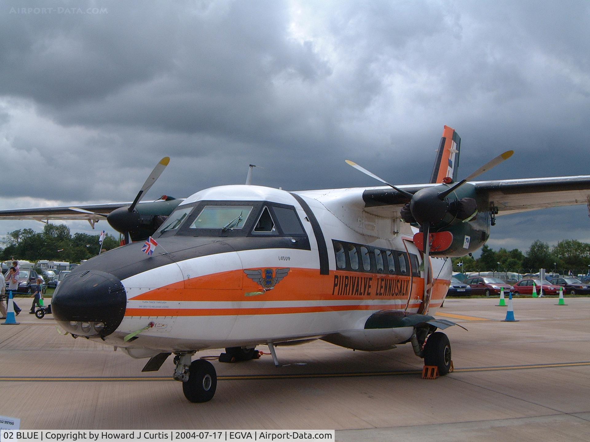 02 BLUE, 2000 Let L-410UVP Turbolet C/N 820739, Lithuanian AF. RIAT 2004.