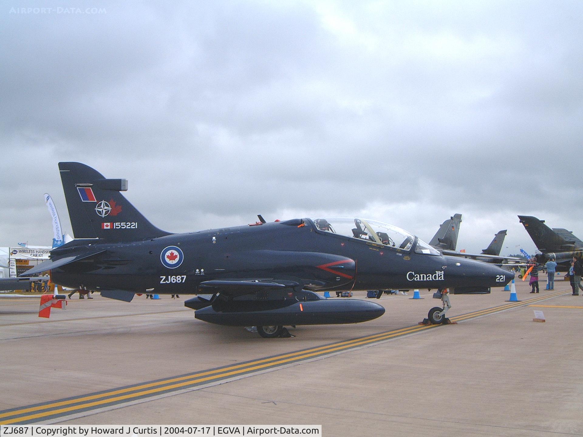 ZJ687, 2001 BAe Systems CT-155 Hawk C/N IT030/717, Also 155221. RIAT 2004.