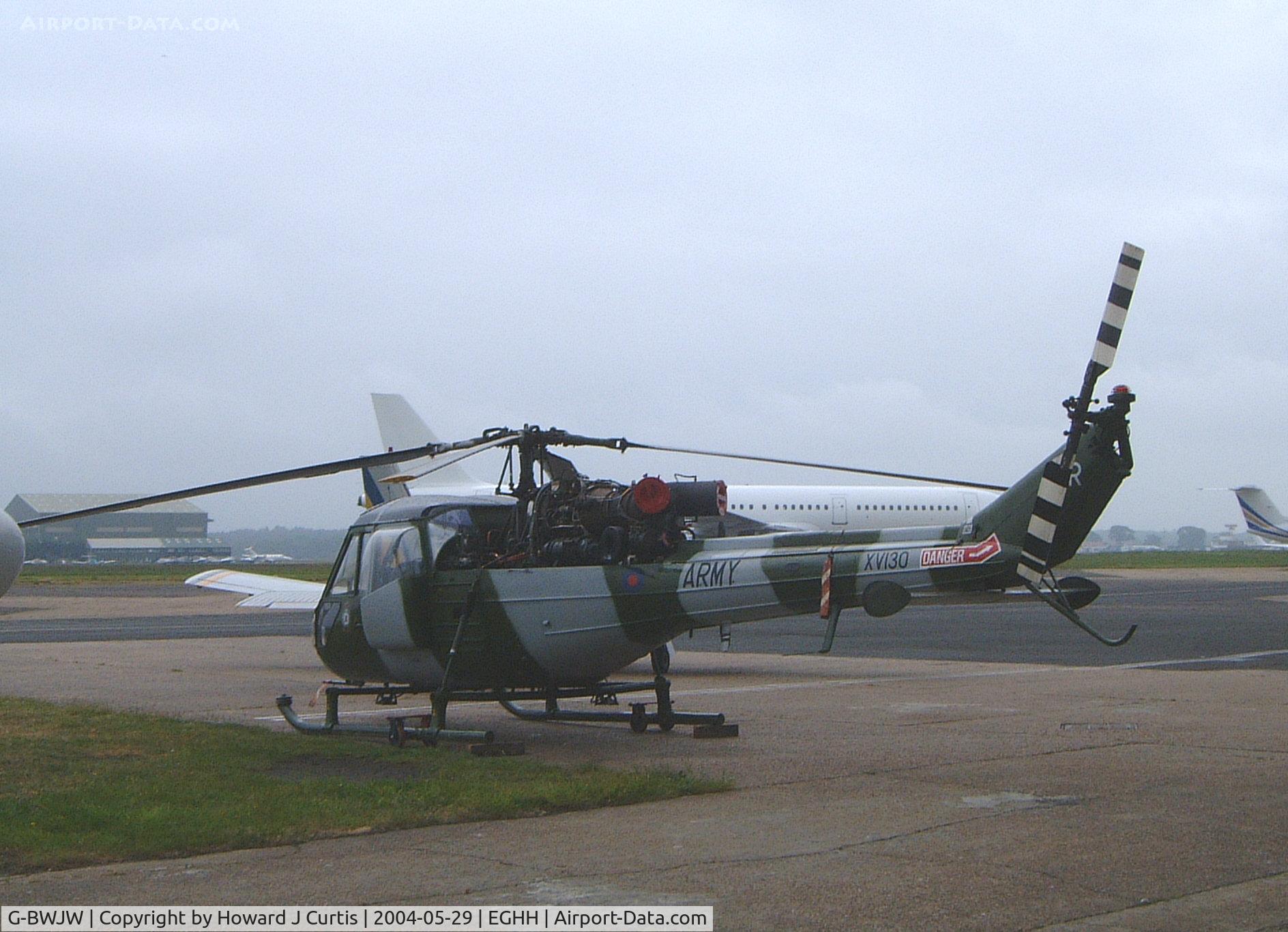 G-BWJW, 1970 Westland Scout AH.1 C/N F9705, Painted as XV130