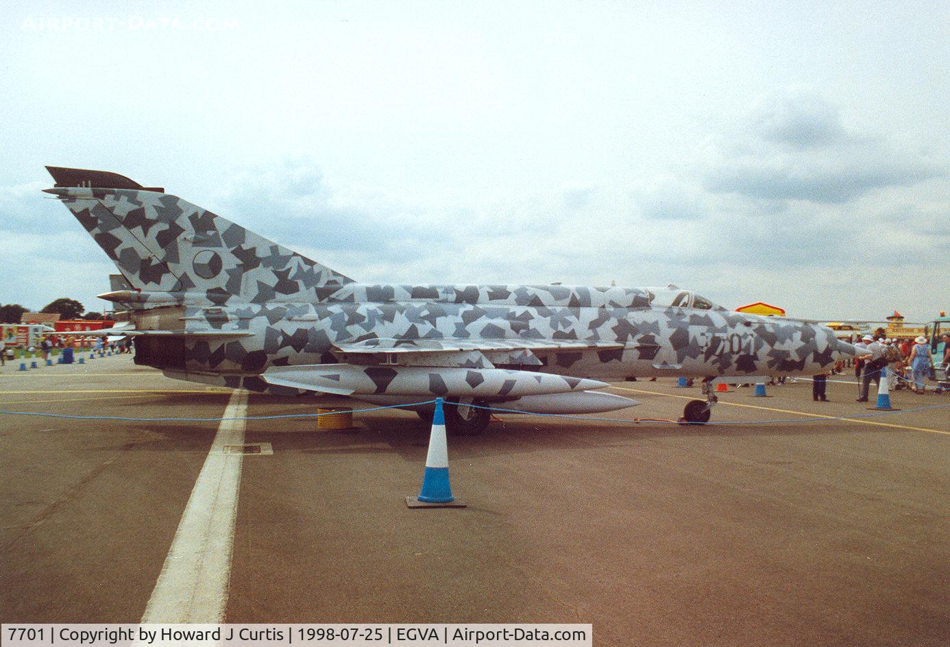 7701, Mikoyan-Gurevich MiG-21MF C/N 967701, In the static.