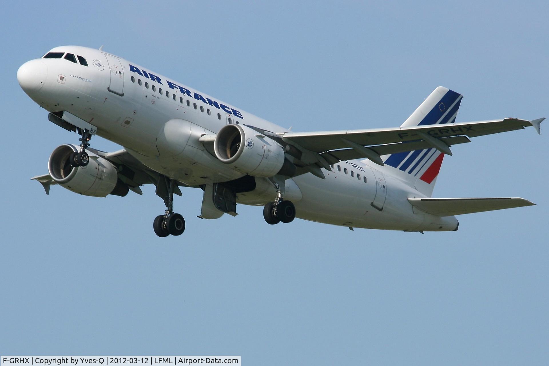 F-GRHX, 2001 Airbus A319-111 C/N 1524, Airbus A319-111, Short approach rwy 31L, Marseille-Marignane Airport (LFML-MRS)
