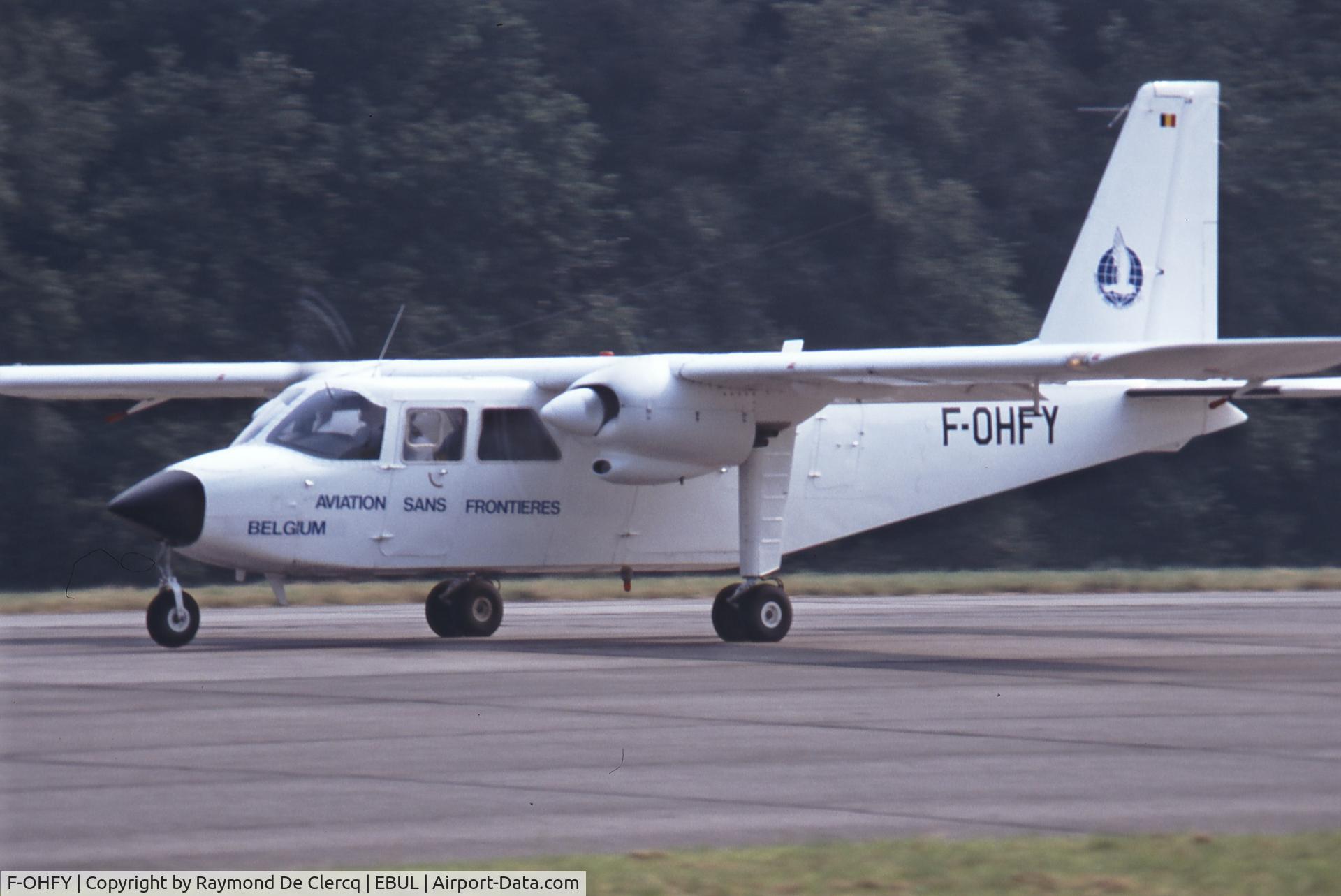 F-OHFY, Britten-Norman BN-2A-9 Islander C/N 829, Airshow Ursel 1995
