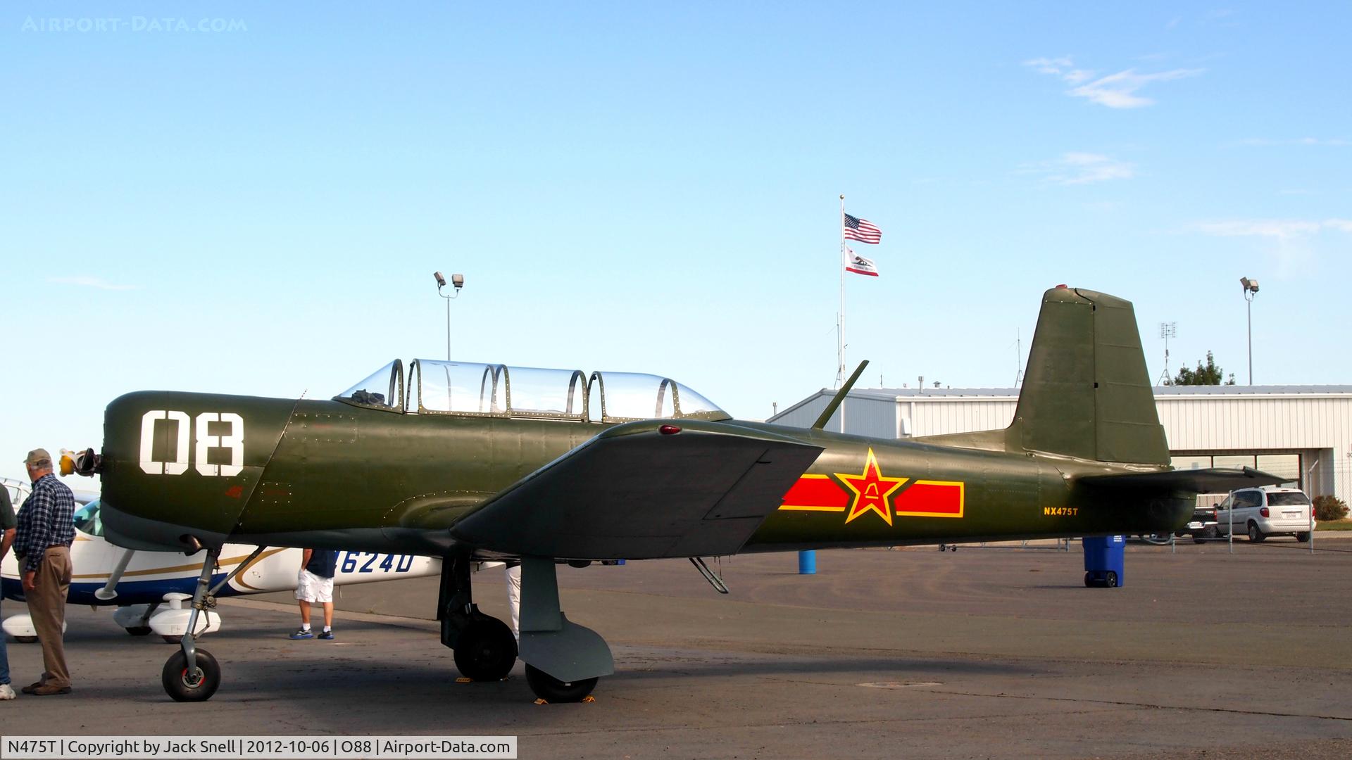 N475T, 1984 Nanchang CJ-6A C/N 4032014, Photographed at the 2012 Wings & Wheels - Rio Vista Airport Day
