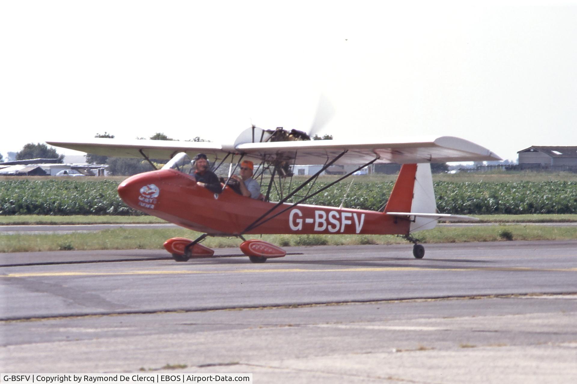 G-BSFV, 1982 Aerosport Woody Pusher WAS-2 C/N 201, Airsow Ostend 1997