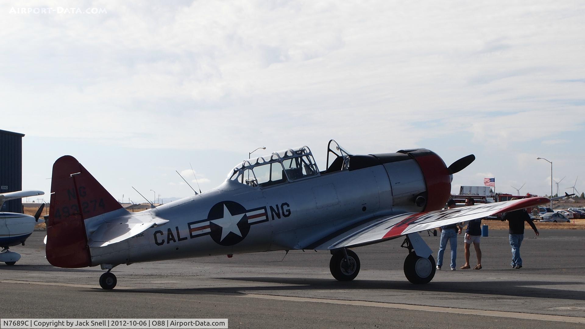 N7689C, 1949 North American T-6G Texan C/N 168-687, Photographed at the 2012 Wings & Wheels - Rio Vista Airport Day