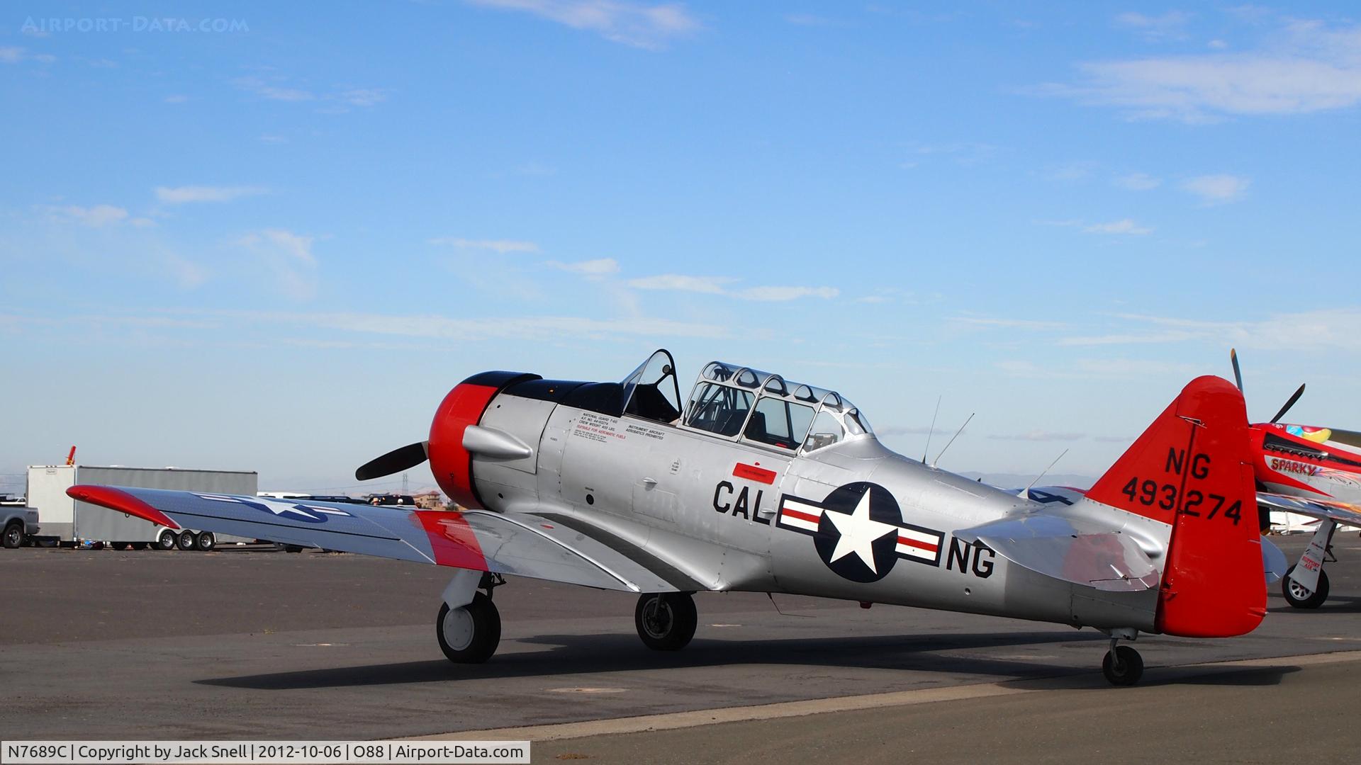 N7689C, 1949 North American T-6G Texan C/N 168-687, Photographed at the 2012 Wings & Wheels - Rio Vista Airport Day