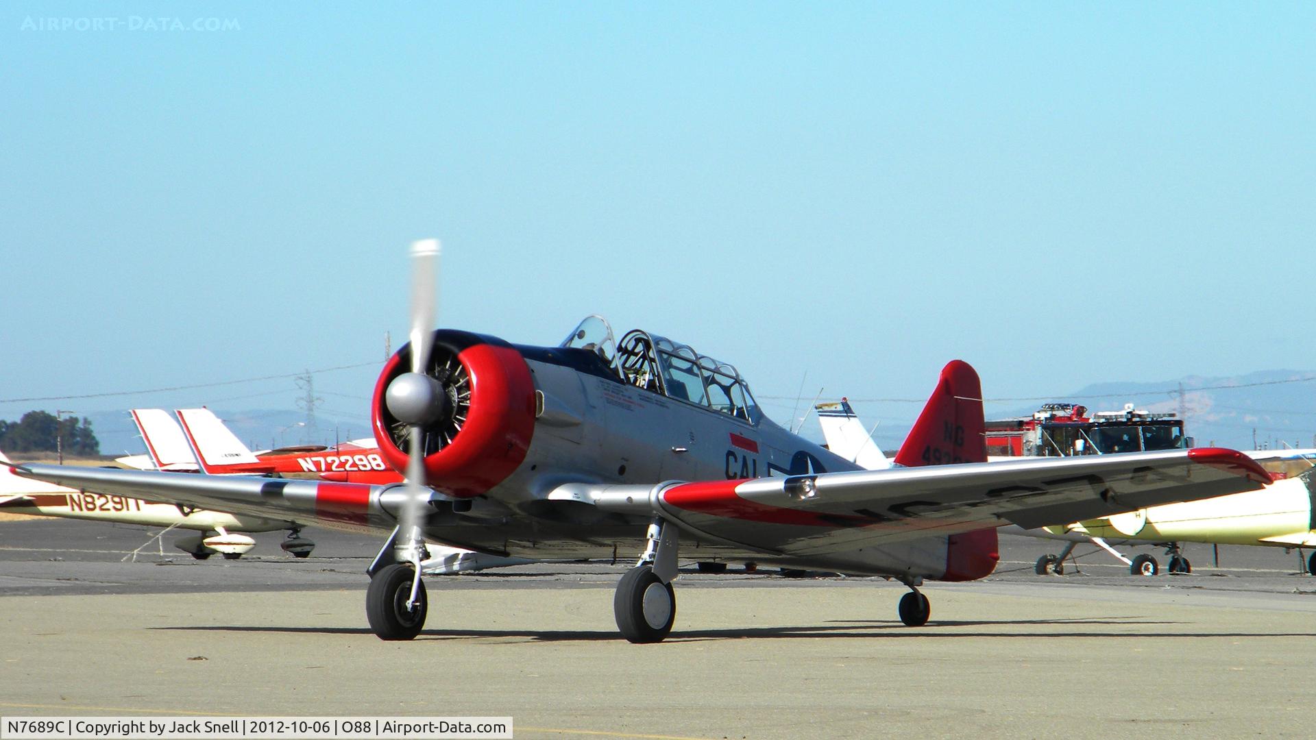 N7689C, 1949 North American T-6G Texan C/N 168-687, Photographed at the 2012 Wings & Wheels - Rio Vista Airport Day