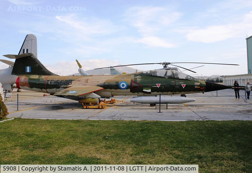 5908, Lockheed TF-104G Starfighter C/N 583D-5908, At Hellenic Air Force Museum, Dekeleia 
ex GAF as 27+79