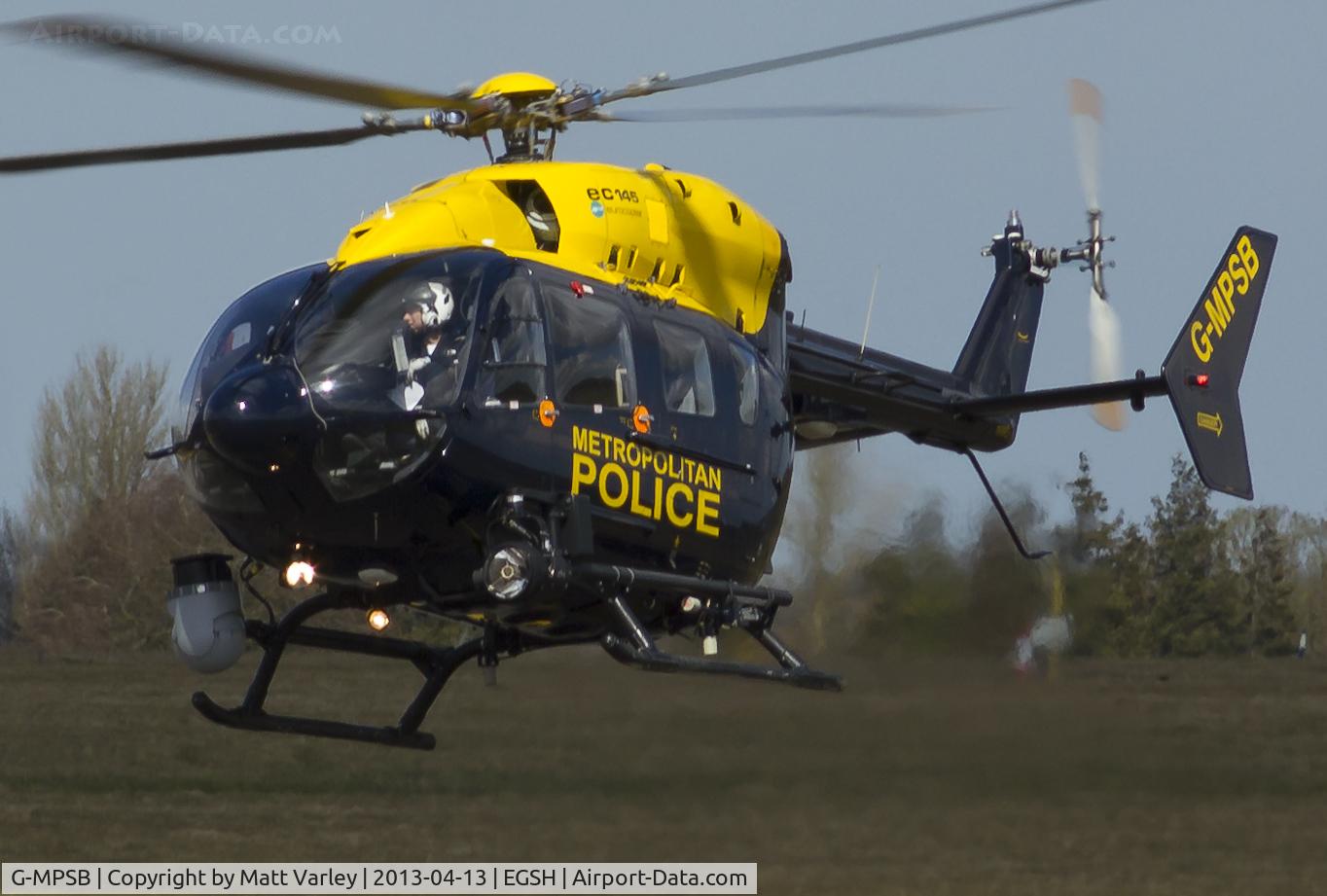 G-MPSB, 2005 Eurocopter-Kawasaki EC-145 (BK-117C-2) C/N 9068, Arriving at SaxonAir.