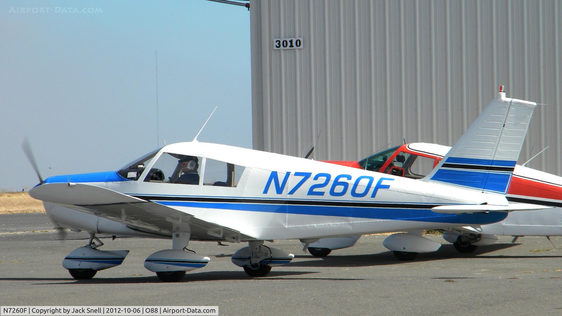 N7260F, 1968 Piper PA-28-140 C/N 28-25178, Photogrphed at the 2012 Airport Day at the Rio Vista Municipal Airport,