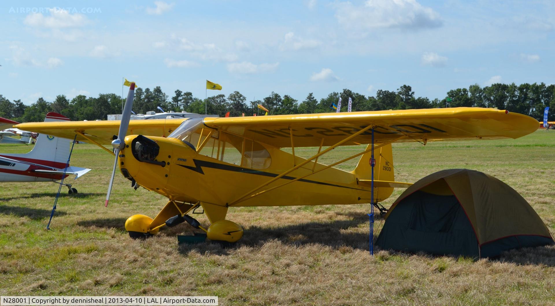 N28001, 1946 Piper J3C-65 Cub C/N 18874, 1946 PIPER J3C-65 AT 2013 SUN N FUN