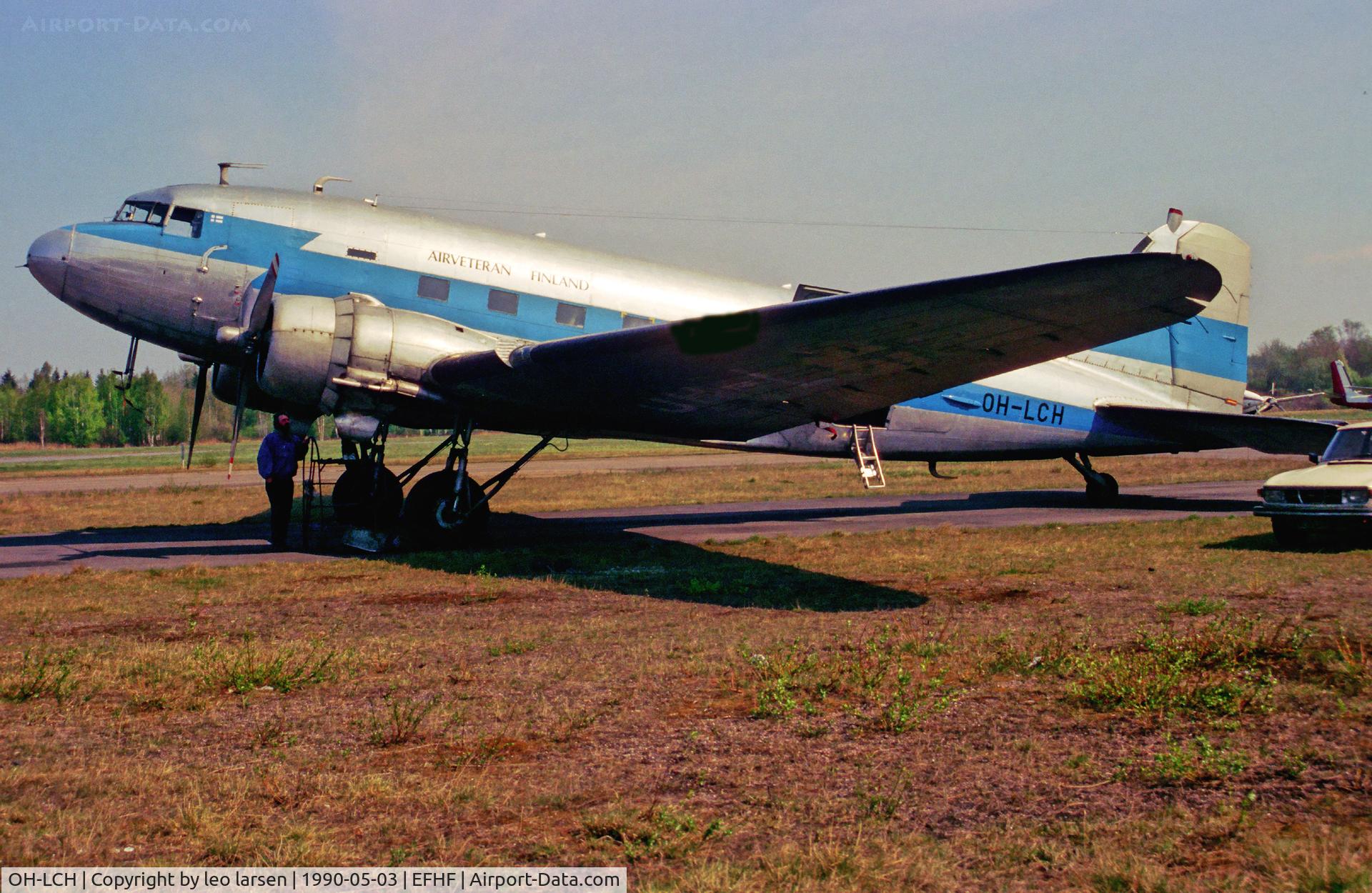 OH-LCH, 1942 Douglas C-53C Skytrooper C/N 6346, Malmi Finland HEM 3.5.90