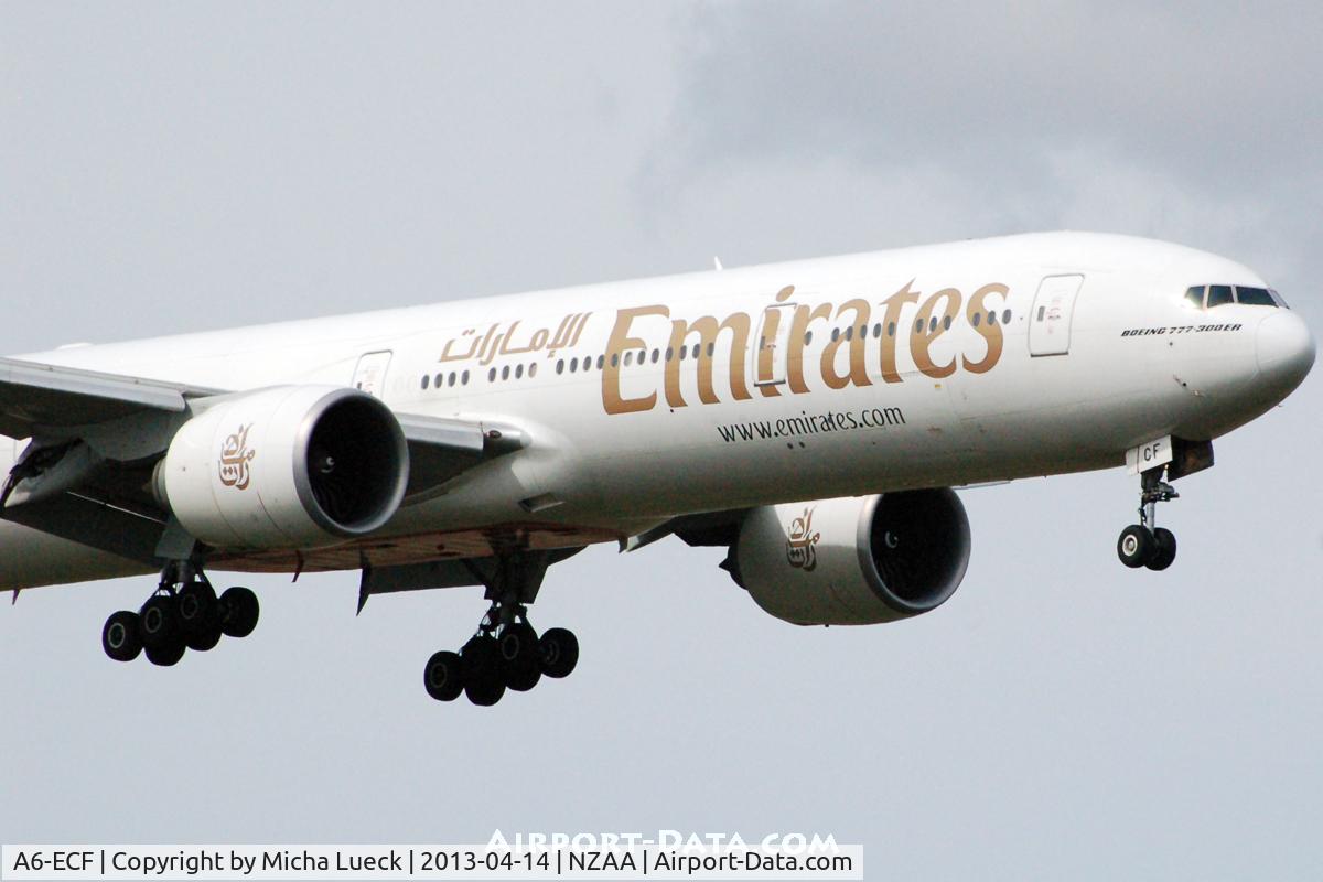 A6-ECF, 2007 Boeing 777-36H/ER C/N 35574, At Auckland